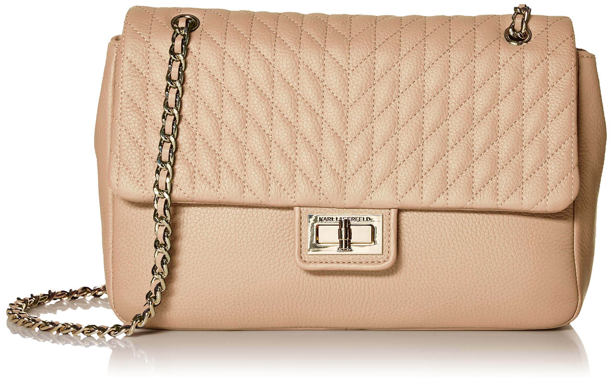 KARL LAGERFELD Agyness Large Shoulder Bag for Women - Stylish Designer Tote Handbag with Adjustable Strap, Perfect for Work, Travel & Everyday Use