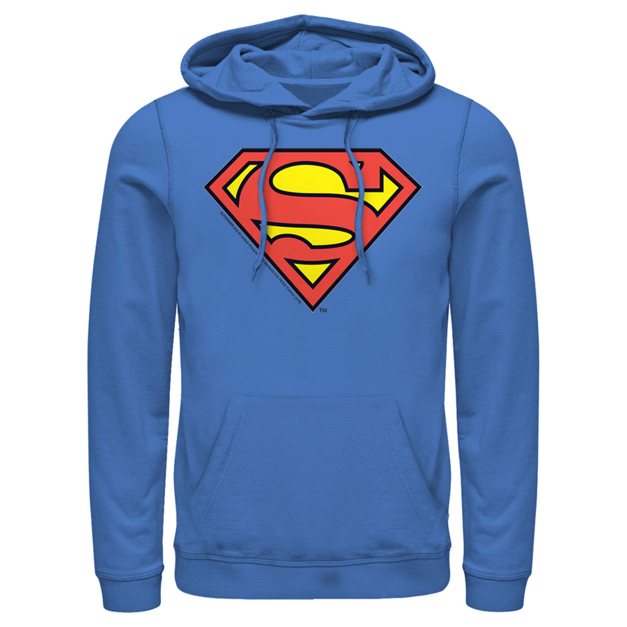 Superman Logo Men's Classic Pullover Hoodie - Comfortable & Stylish Superhero Sweatshirt for Casual Wear, Cosplay & Gifts