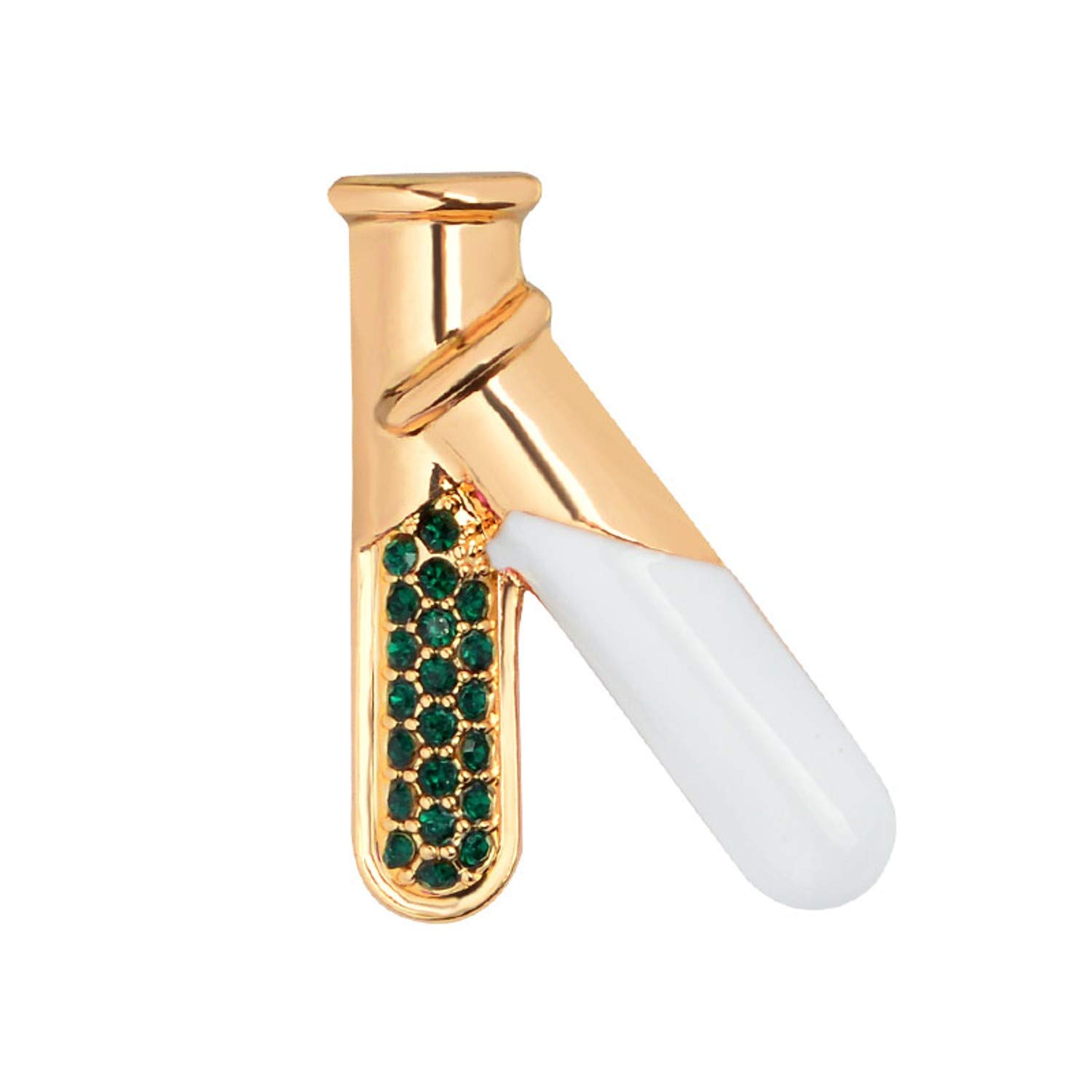 Silver Science Chemistry Tube Flask Brooch - Unique Medical Doctor Graduation Gift for Students | Perfect for Lab Coats, White Coats & Science-Themed Events