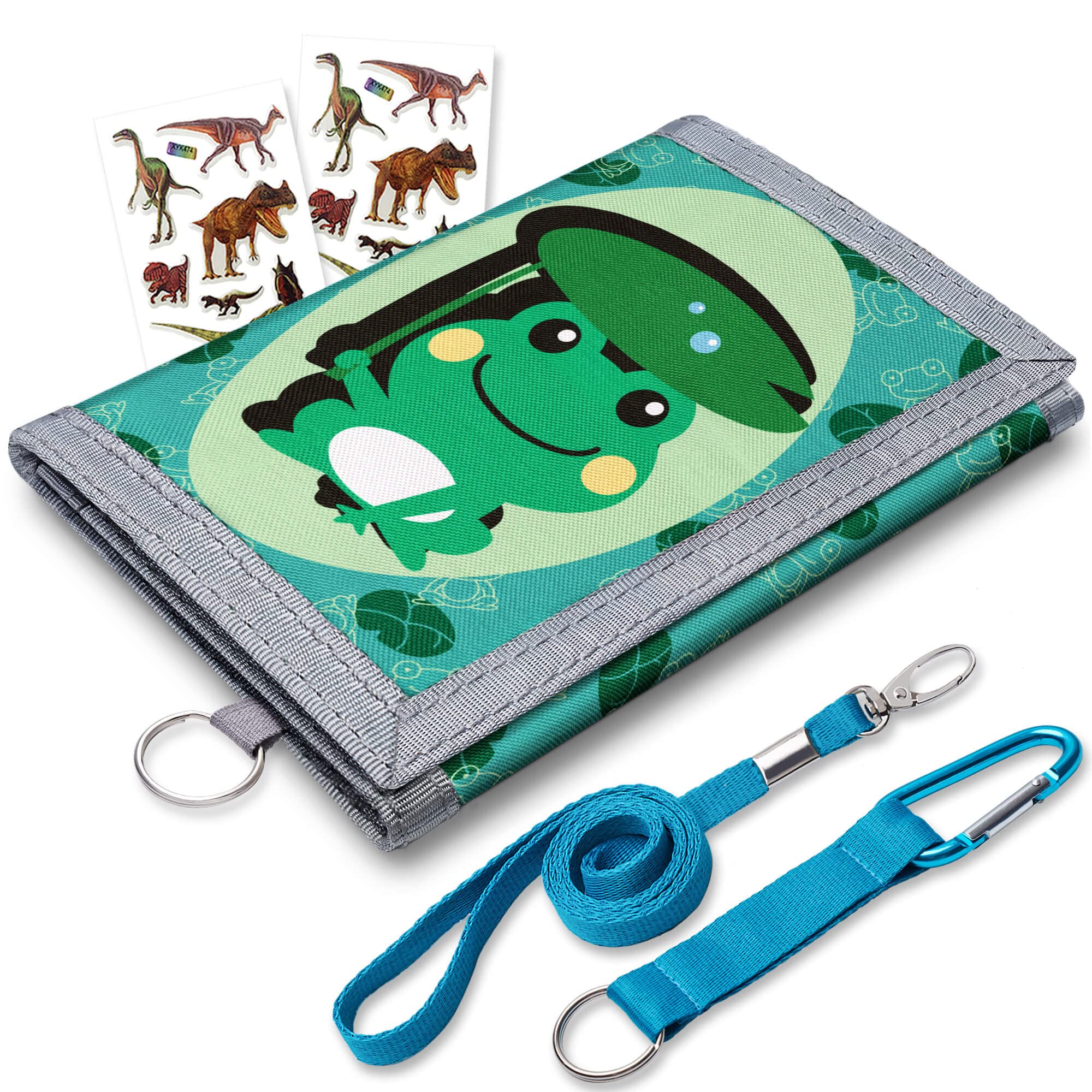 **CDYJLDY Kids Wallet for Boys & Girls Ages 6-12 - Cartoon Trifold Wallet with Zippered Coin Pocket, Lanyard & Card Holders - Durable & Fun Gift for Birthdays, School & Outdoor Adventures**