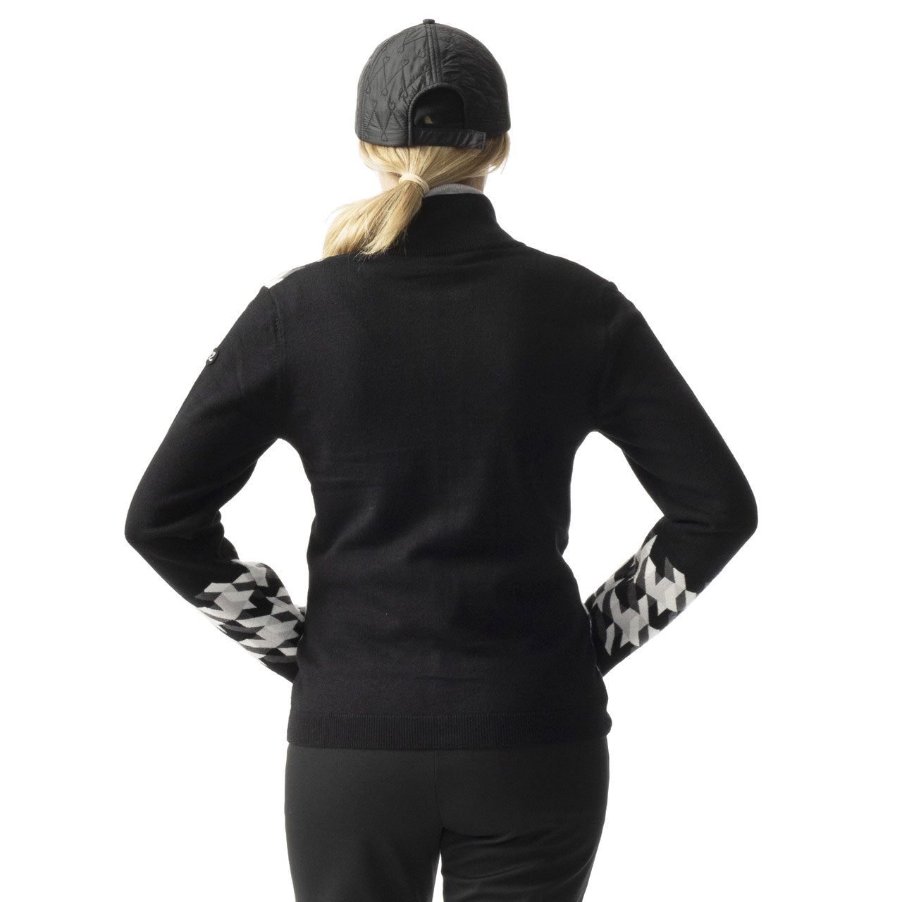 Simone Black Women's Golf Sweater - Breathable & Stylish for Daily Sports & Outdoor Activities | Perfect for Golfing, Casual Wear & Active Lifestyles