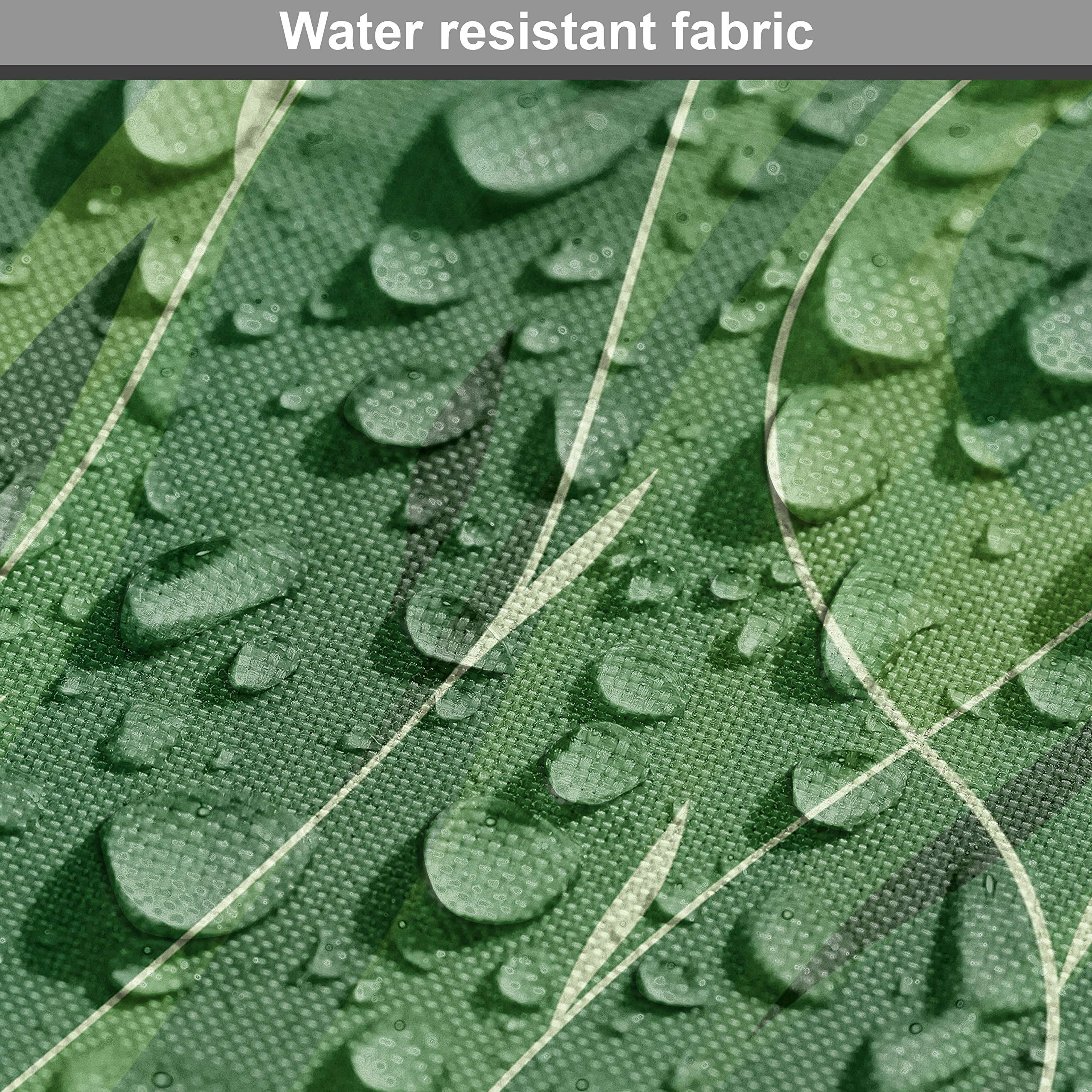 Ambesonne Green Fabric by The Yard - Retro Spring Abstract Leaf Design Vertical Wavy Twigs - Decorative Upholstery Fabric for Sofa, Curtains & Home Decor - 10 Yards Fern Green Pale Green - Perfect for DIY Projects, Crafting & Seasonal Home Makeovers