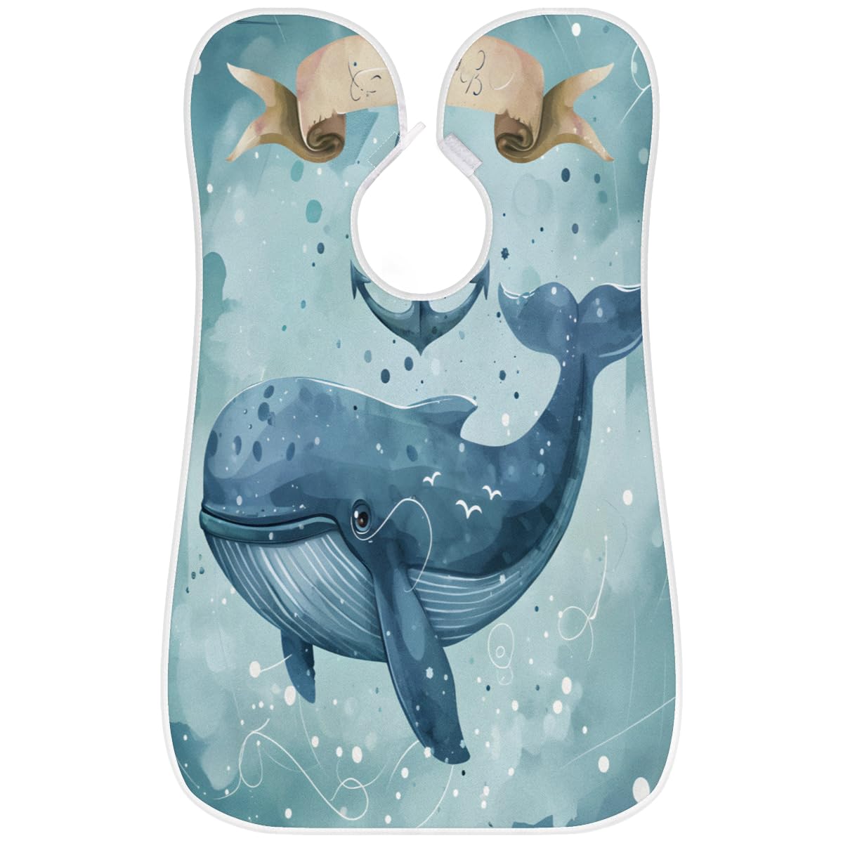 **Whale Anchor Beard Bib for Men - Waterproof Shaving Apron, Hair Dye Cape & Makeup Artist Accessory - Sink Hair Catcher for Beard Trimming & Haircut - Perfect Gift for Barbers & Grooming Enthusiasts**    *(Ideal for home grooming, barber shops, salon professionals, and DIY haircuts - keeps sinks clean and stylish!)*
