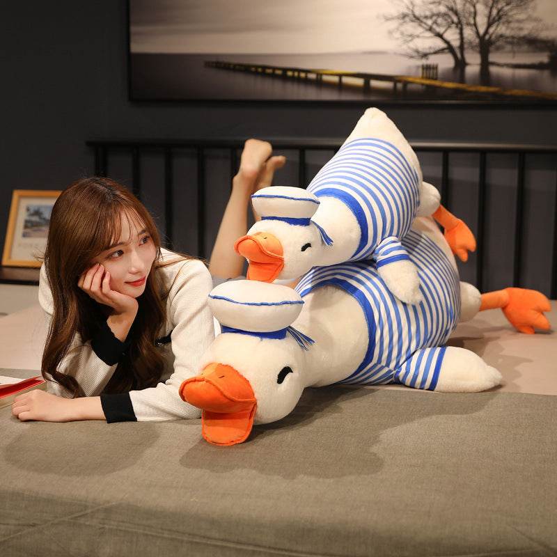 Giant 5ft Stuffed Duck Plush Toy - Large Soft Cuddly Duck Pillow for Kids, Nursery Decor, Birthday Gifts & Photo Props