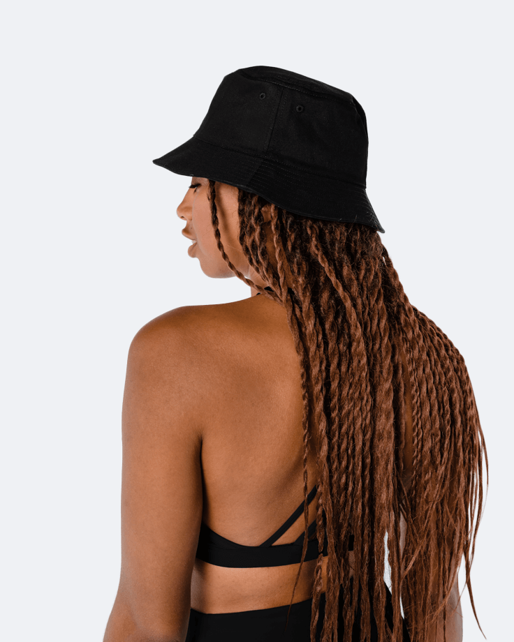 Jet Black Casual Bucket Hat for Men & Women - Lightweight Sun Protection Outdoor Hat for Beach, Hiking, Fishing & Travel