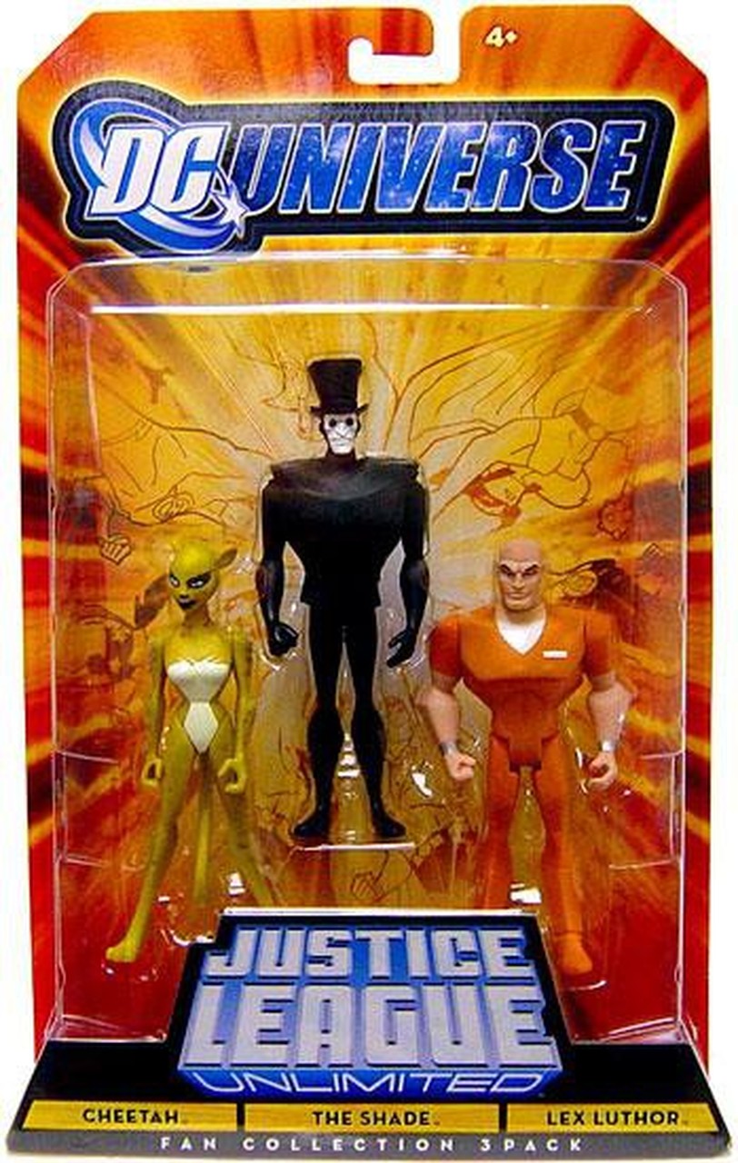 DC Universe Justice League Unlimited Action Figures - Cheetah, The Shade & Lex Luthor Collectible Set for Superhero Fans | Perfect for Display, Gifts & Comic Book Collections