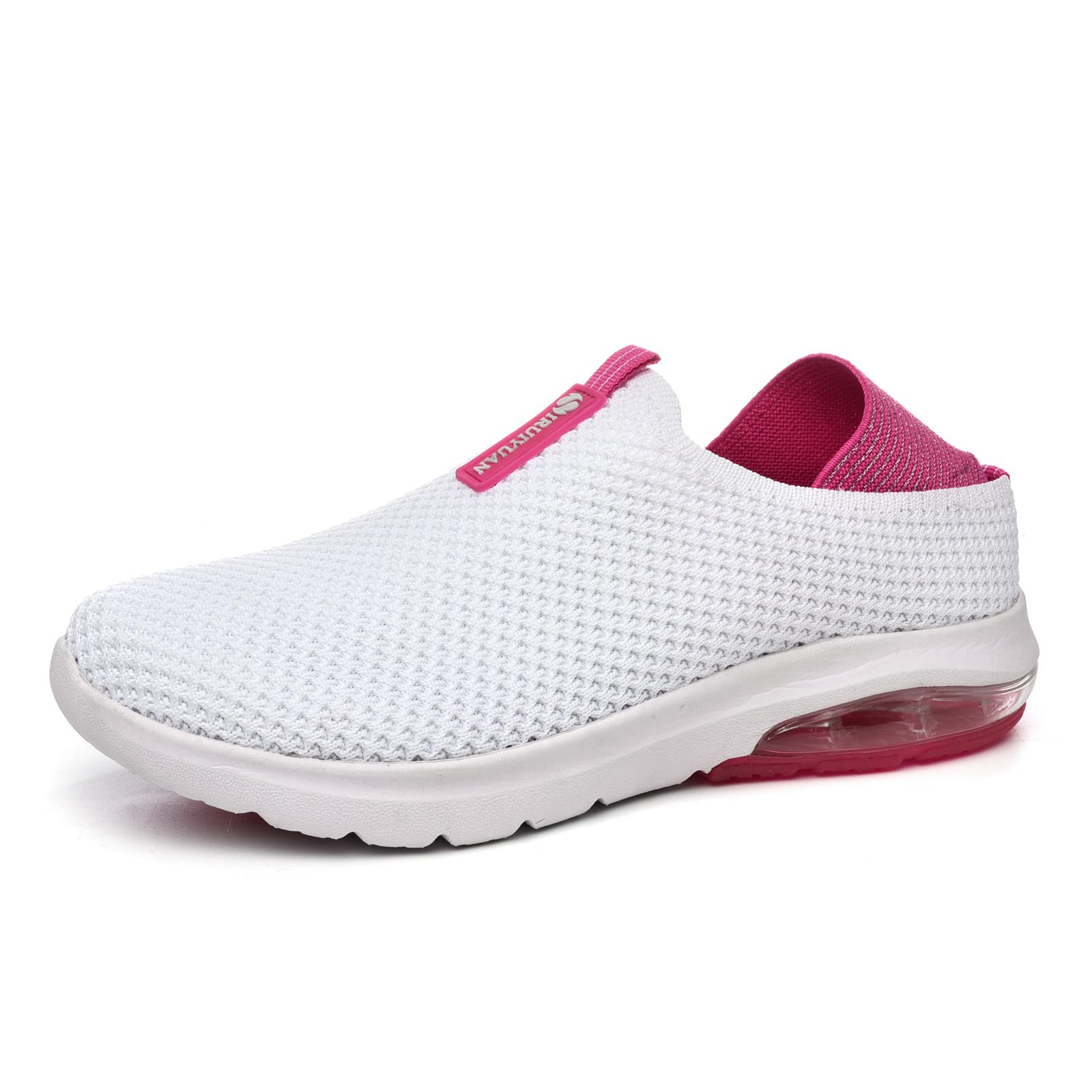 SIRUIYUAN Women's Casual Sneakers - Breathable Mesh Walking Shoes for Women | Lightweight & Comfortable Air Cushion Slip-Ons | Perfect for Walking, Travel & Everyday Wear