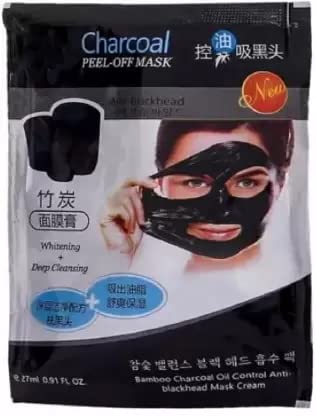 Wiffy Charcoal Peel Off Face Mask - 27ml Blackhead Remover & Deep Cleansing Treatment for Oily & Acne-Prone Skin | Perfect for Spa Nights & Self-Care Routines