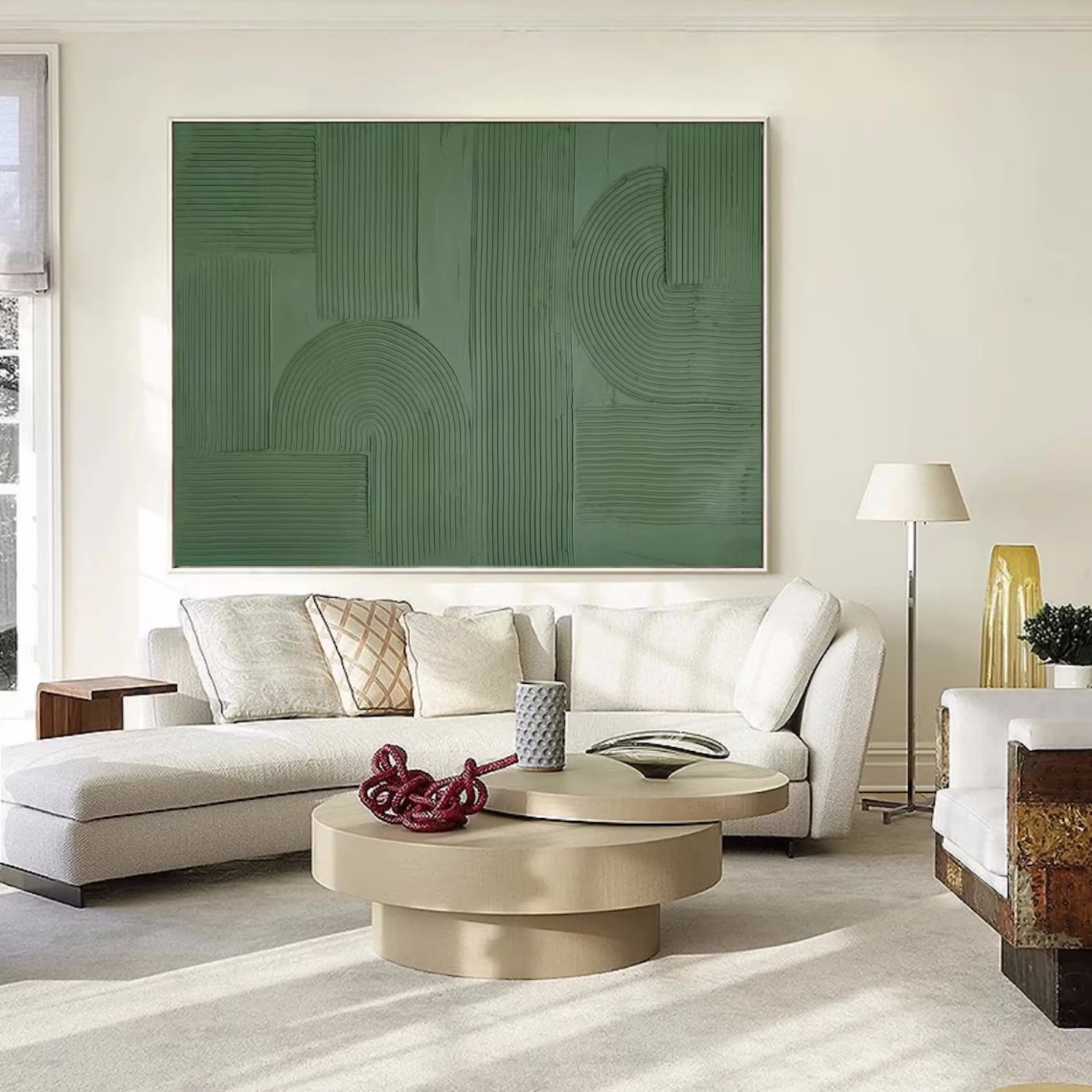Blue & Green Abstract Art Print #BG039 - Modern Wall Decor for Living Room, Bedroom & Office