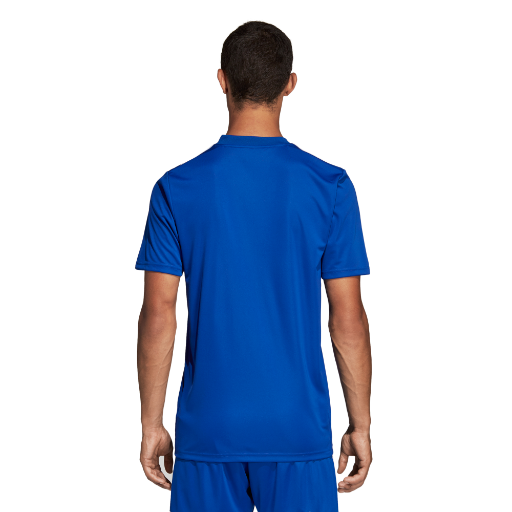 Adidas Adult Striped 19 Jersey - Blue & White Soccer Shirt for Men | Comfortable Breathable Football Jersey for Training & Match Play