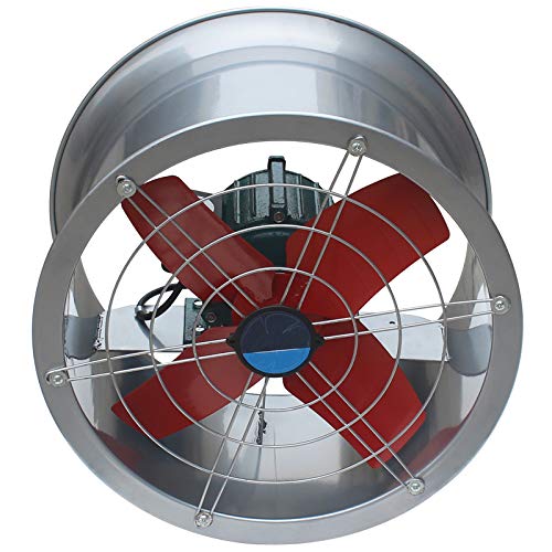 INTSUPERMAI 24 Inch 550W Industrial Axial Exhaust Fan - 220V Explosion Proof Wall Mount Ventilation Fan with Protective Net - Perfect for Warehouse, Workshop, and Factory Ventilation