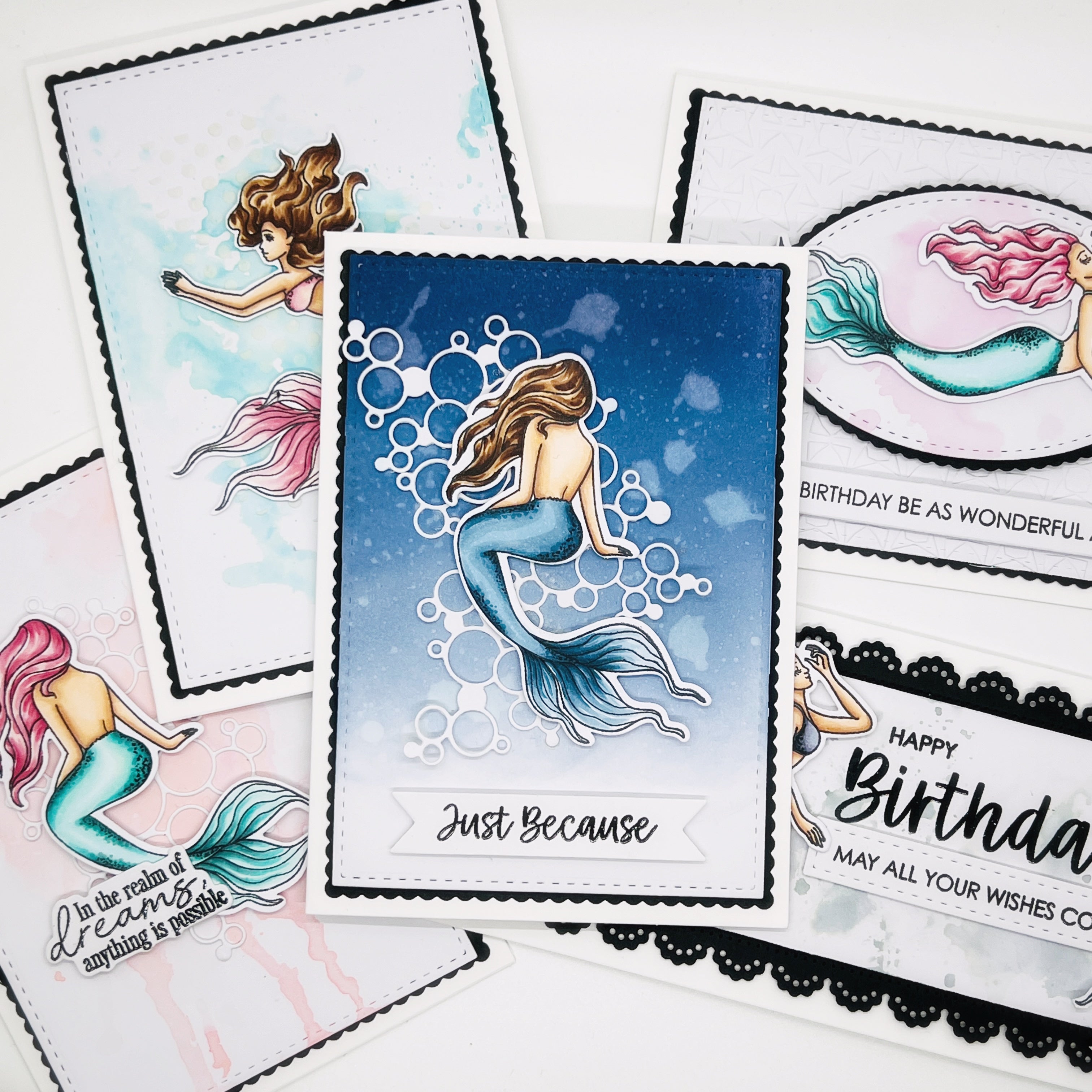 Whimsical Rubber Stamps for Scrapbooking & Card Making - Shades of Whimsy Stamp Set for DIY Crafts & Paper Projects