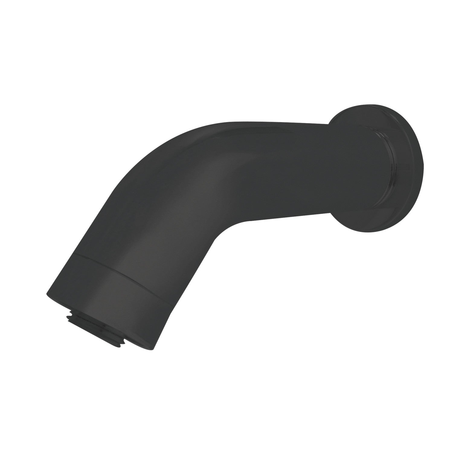 AquaElements K850E0 6 Inch Brass Shower Arm with Flange - Matte Black Finish for Bathroom & Shower Installation | Durable & Corrosion-Resistant Brass Construction | Perfect for Modern Home Renovation & Spa-Like Experience