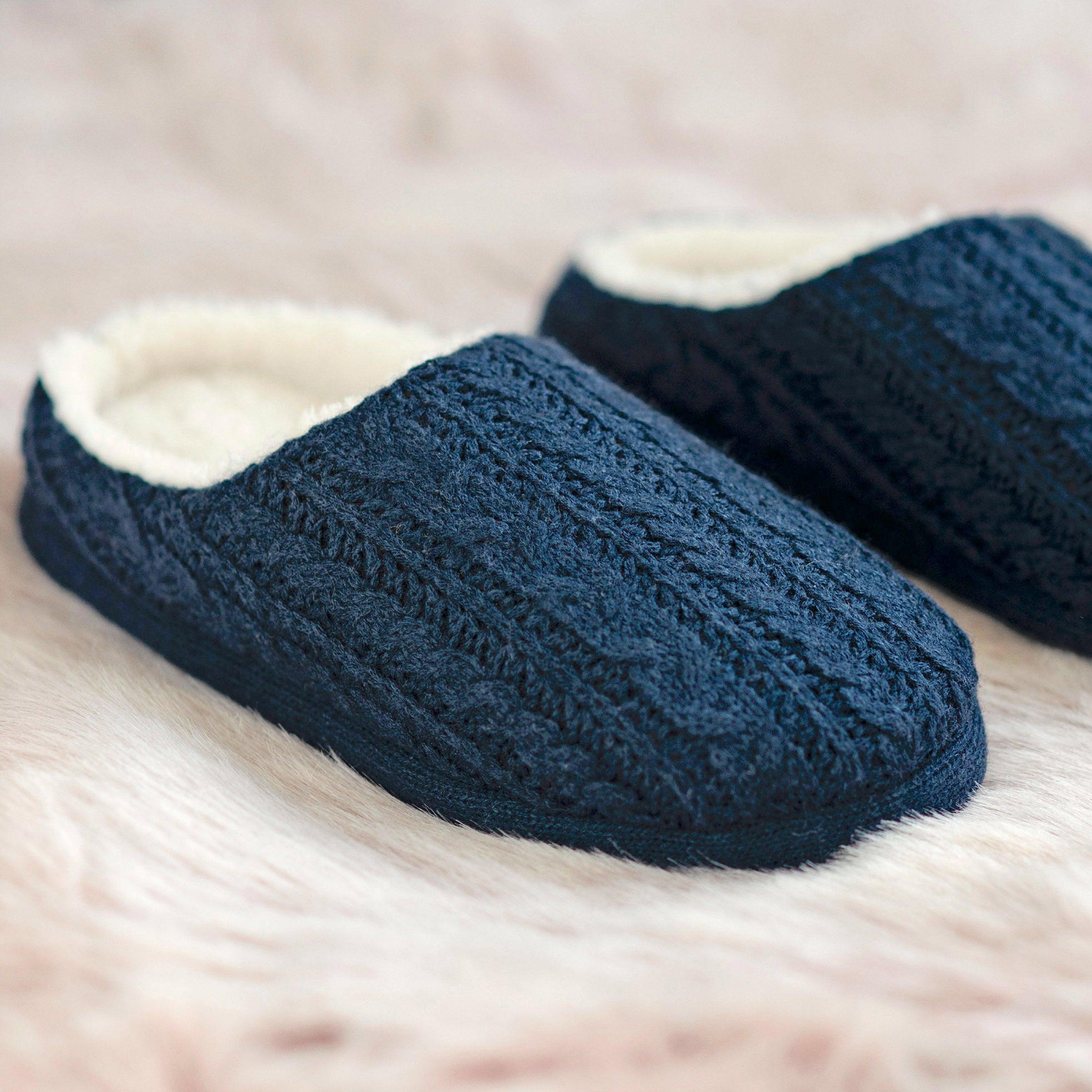 Cozy Women's Cable Knit Slippers - Warm Indoor/Outdoor House Shoes for Winter Comfort - Perfect for Home, Office & Relaxation