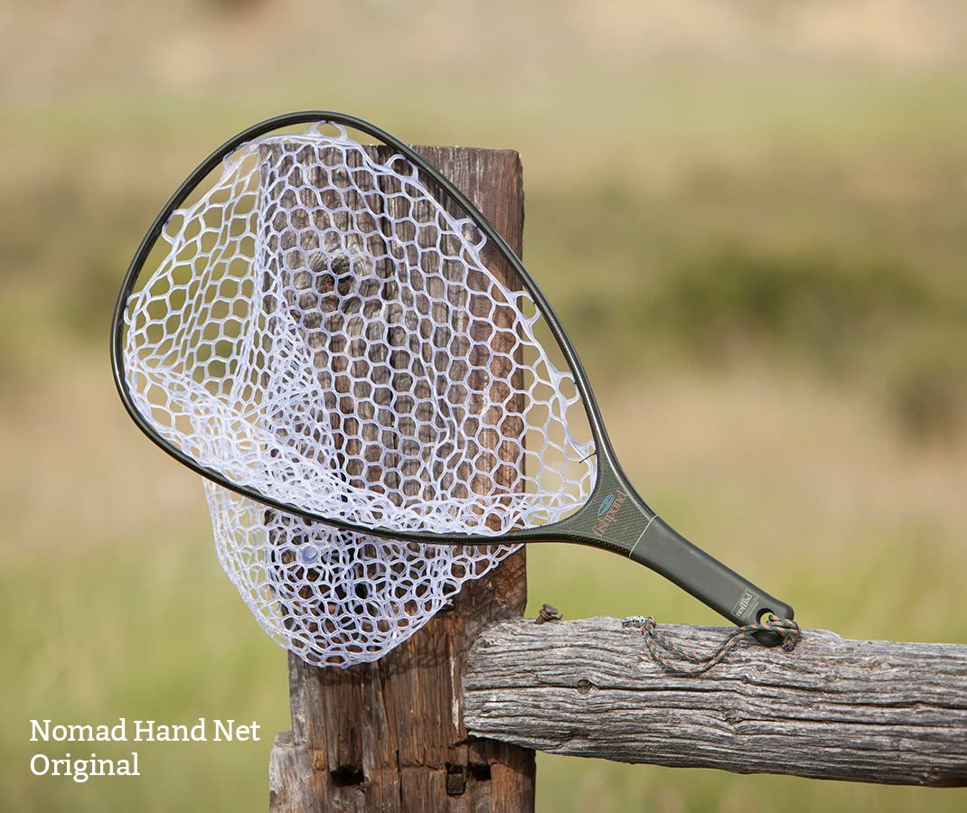 Fishpond Nomad Hand Net - Lightweight Carbon Fiber & Fiberglass Composite Fly Fishing Landing Net for Trout, Bass, and Salmon - Perfect for Streams, Rivers, and Lakes