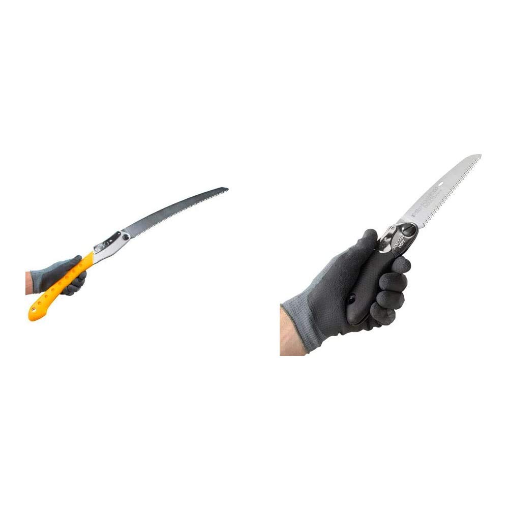 Professional BIGBOY 2000 & POCKETBOY Folding Hand Saws - 356-36 XL Teeth & 340-13 Medium Teeth for Landscaping, Camping, and Outdoor Cutting - Yellow, Silver, Black