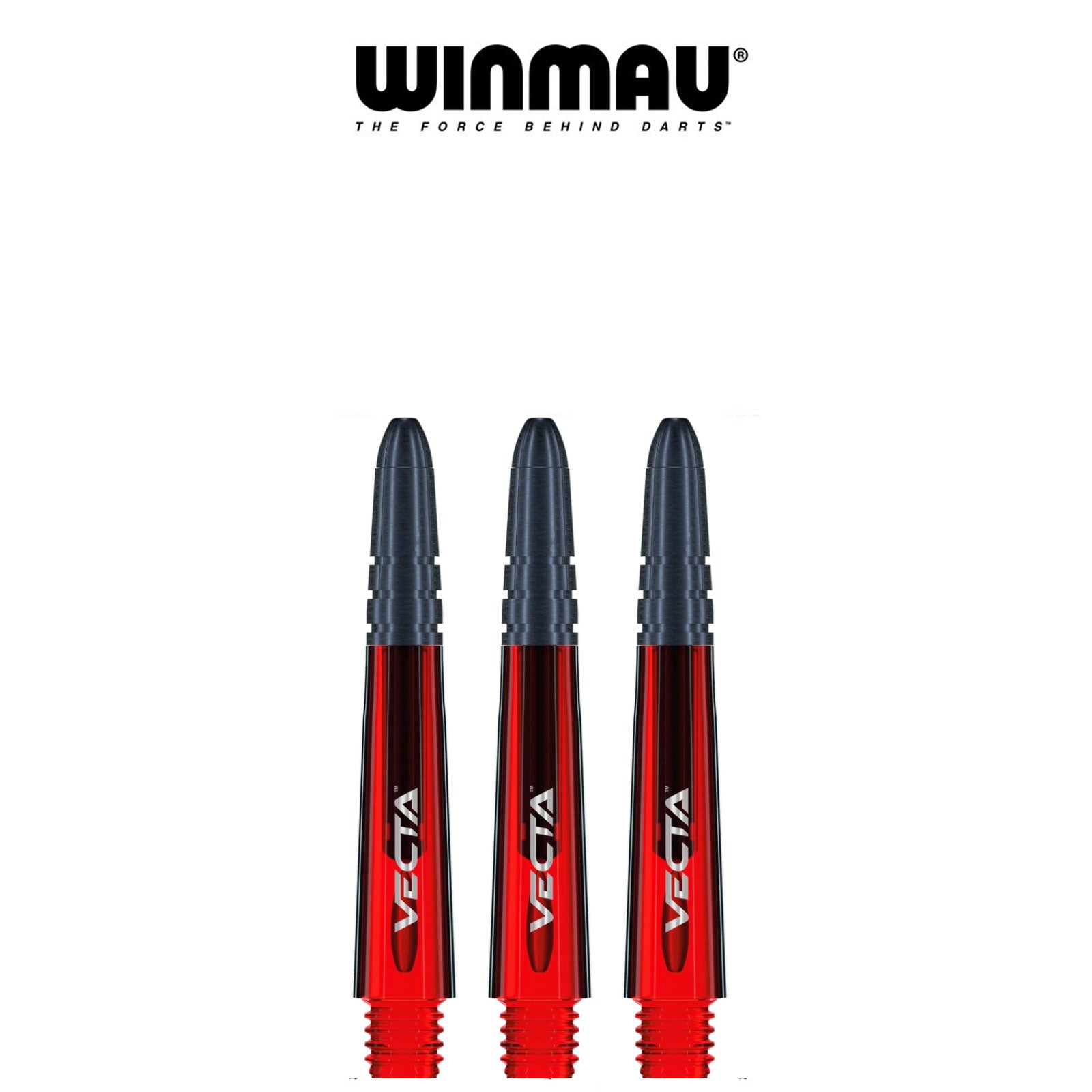 WINMAU Vecta Composite Dart Shafts - Short Red (2-Pack) | Professional Dart Accessories for Steel Tip & Soft Tip Darts | Perfect for Tournaments, Bars & Home Practice
