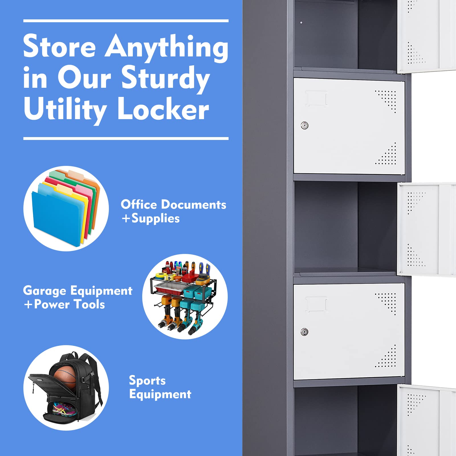 Yizosh 6-Door Metal Locker, 71
