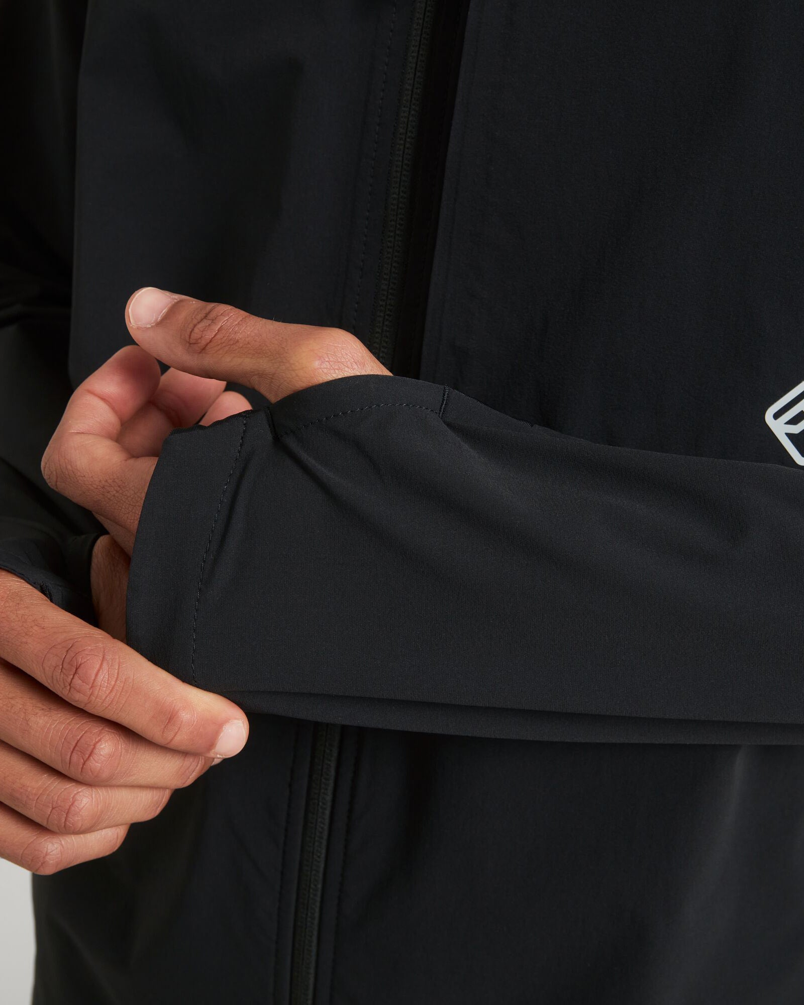 ULT Hike Men's Waterproof Hooded Jacket - Lightweight Windbreaker for Outdoor Hiking & Camping - Black