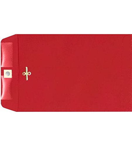 Premium LUXPaper 6 x 9 Open End Envelopes with Clasp - Ruby Red, 80lb Text Weight (Pack of 1,000) - Perfect for Business Mail, Wedding Invitations & Greeting Cards