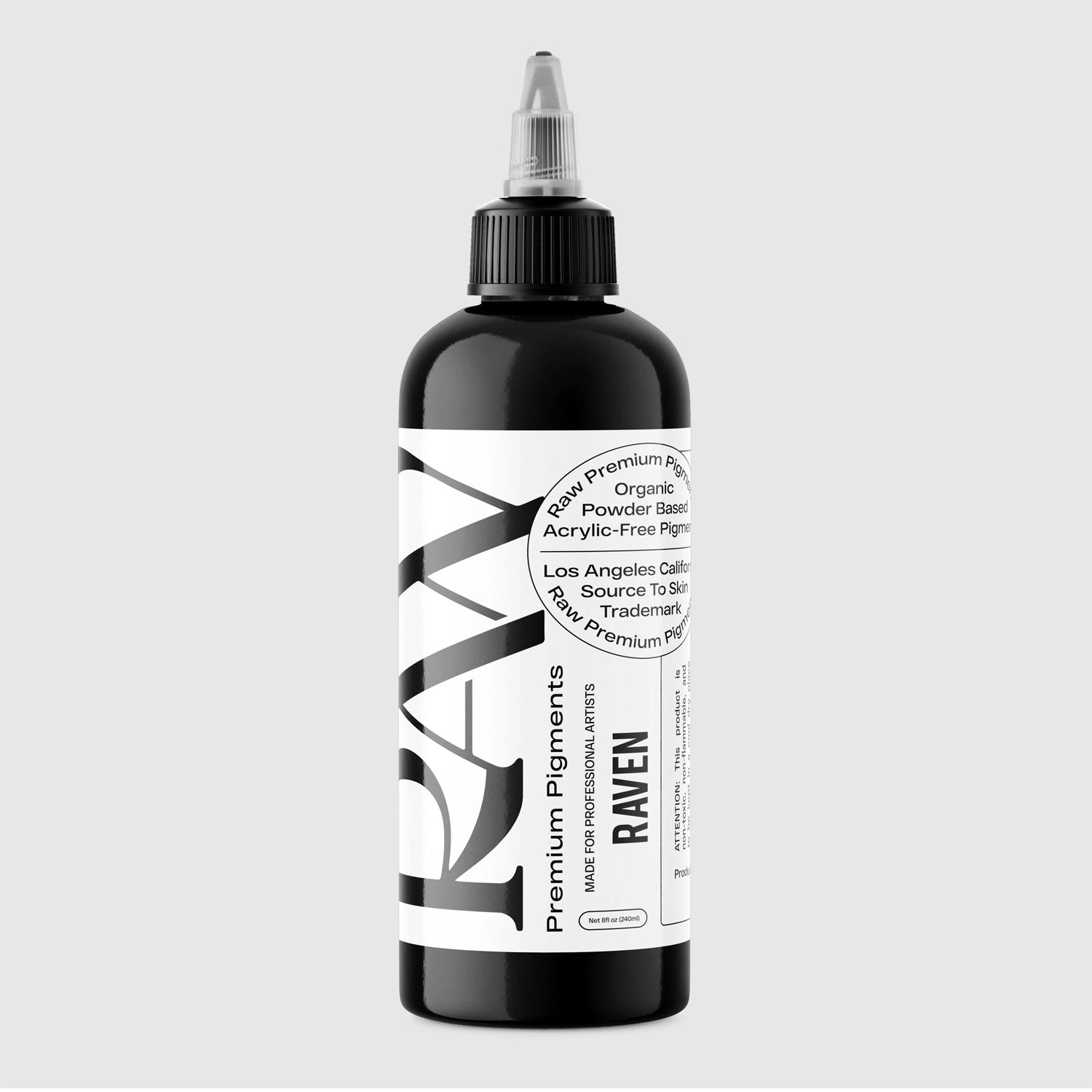 Premium RAW Raven Black Ink for Tattoo & Calligraphy - Waterproof, Vibrant & Long-Lasting - Perfect for Professional Artists, DIY Crafts & Permanent Makeup