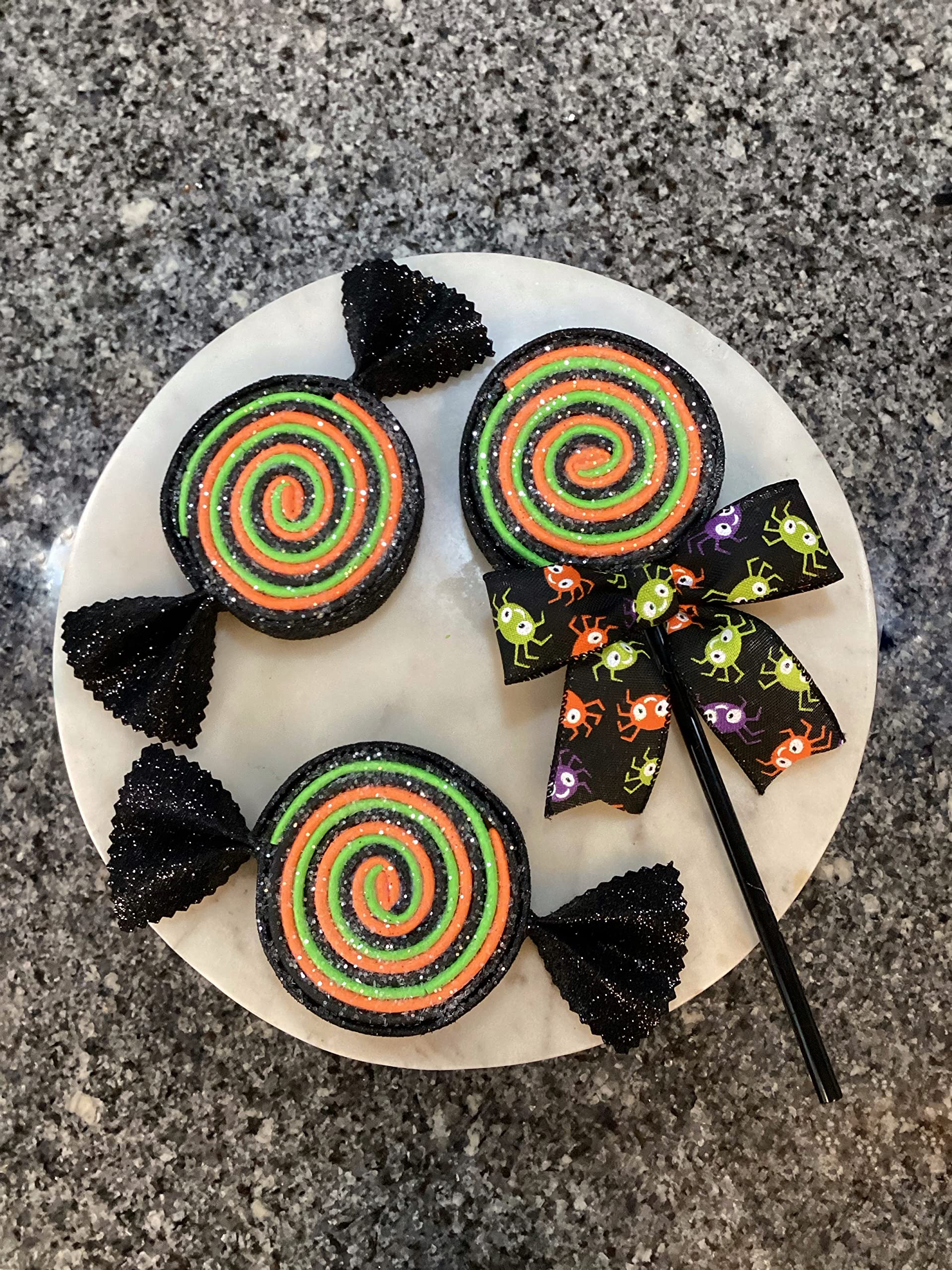 Halloween Fake Candy Decorations - Faux Lollipops, Cake Pops & Candy Wreath Attachments for Spooky Party Decor | Scary Wreath Embellishments for Halloween Door & Home Decorations