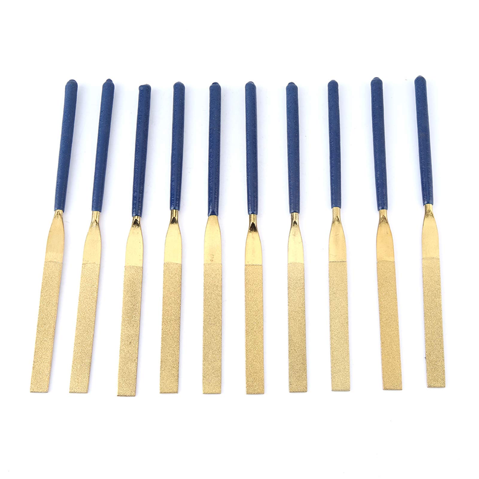 10Pcs High Wear-Resistant Flat Files - Jewelry Repair & Metalworking Tools (5×180mm) - Perfect for Die Grinder Accessories, Smoothing Metal Surfaces, Holes & Grooves - Ideal for DIY, Crafting & Professional Jewelry Making