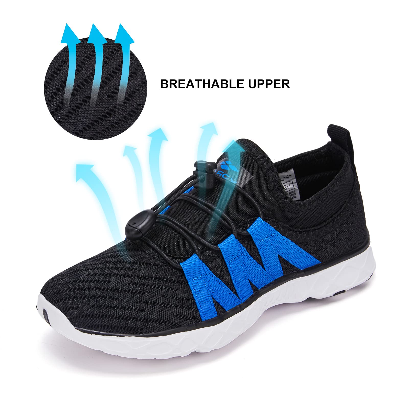 ALEADER Quick Dry Water Shoes for Kids - Slip-On Toddler & Youth Sizes | Beach, Pool, Swimming & Outdoor Activities