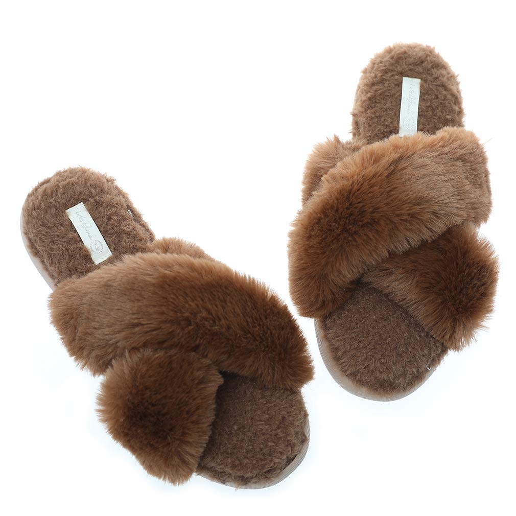 Millffy Women's Cross Band Slip-On Flip Flop Slippers - Open Toe Summer House Shoes for Indoor & Outdoor Comfort