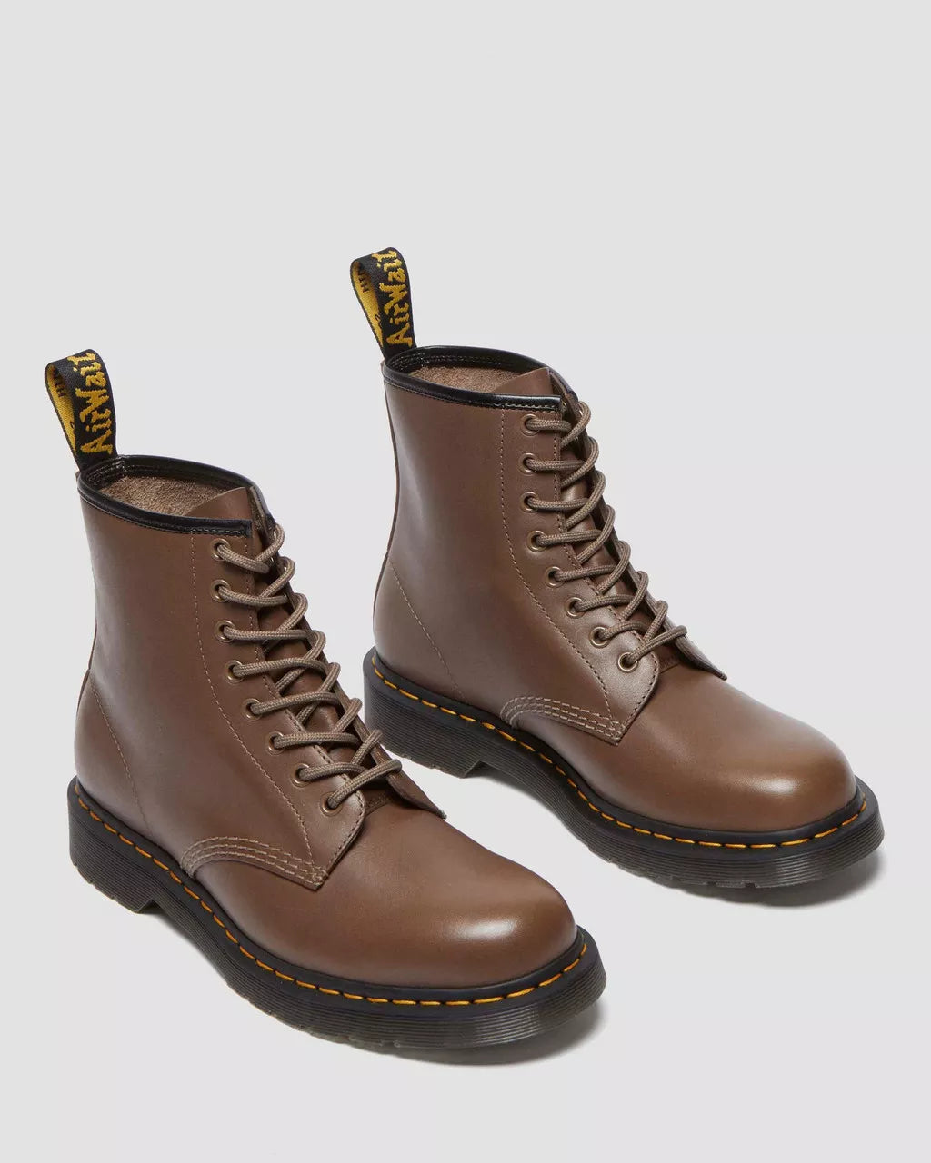 Dr. Martens 1460 Dark Khaki Artimus Leather Boots - Men's & Women's Vintage Style Combat Boots for Punk, Rock & Everyday Fashion