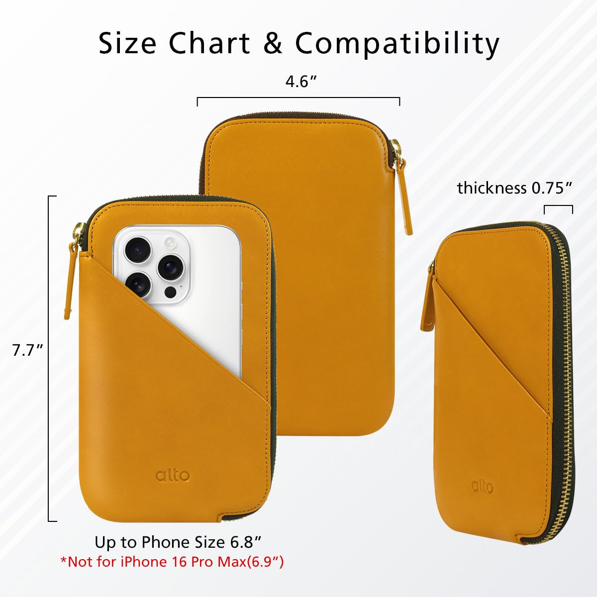 Premium Alto Travel Phone Wallet - Italian Leather Case & Passport Holder for iPhone 16/15/14/13/12 & Android (6.8