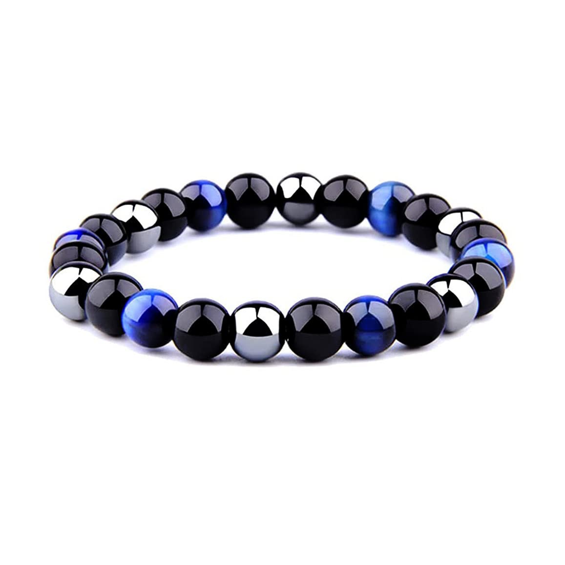 YIISU Anti-Swelling Slimming Anklet for Men & Women - Adjustable Black Beaded Chakra Energy Protection Bracelet - Reduce Swelling & Improve Circulation - Perfect for Yoga, Meditation & Everyday Wear