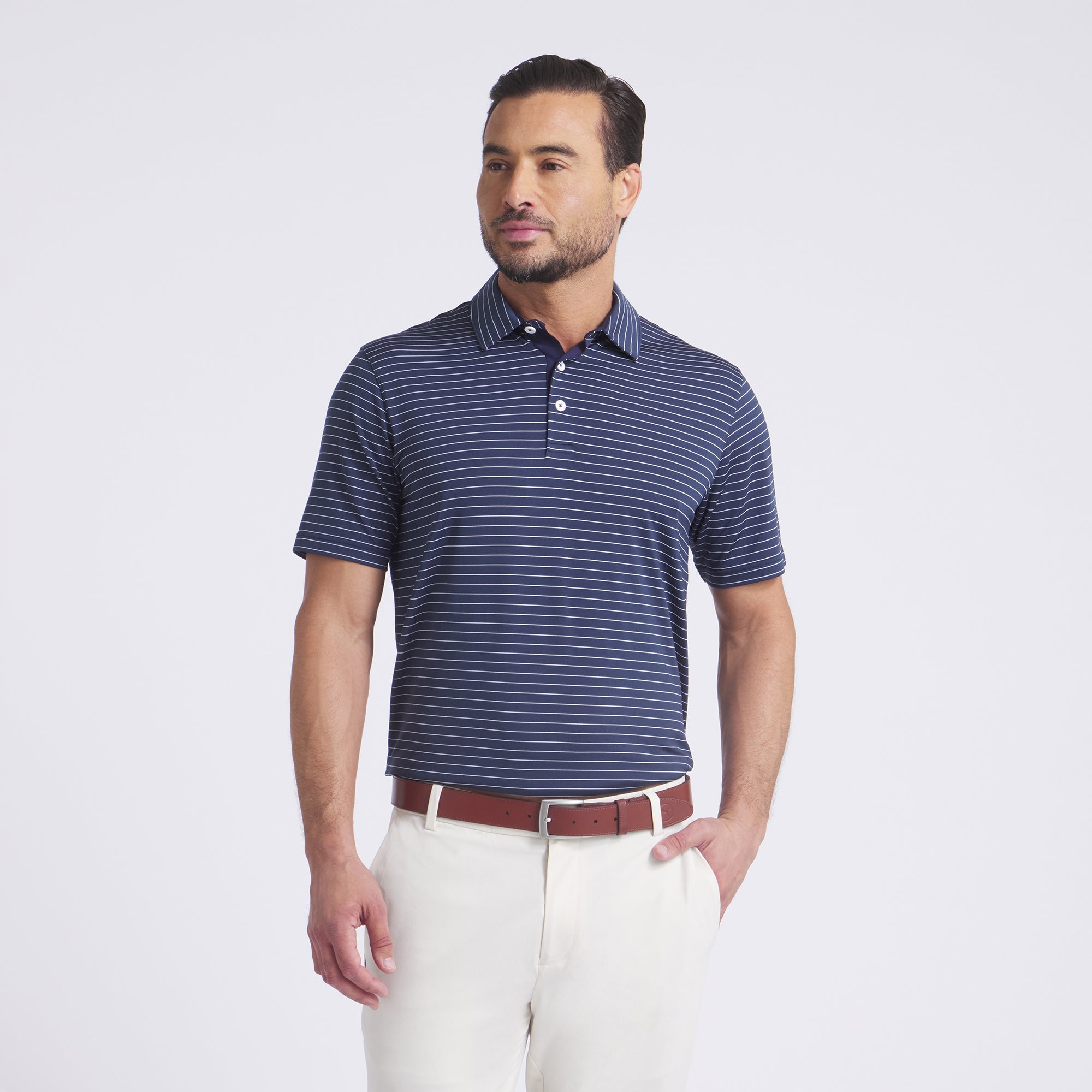 MATTR Bay Men's Golf Polo Shirt - Breathable, Moisture-Wicking Performance Shirt for Golf, Tennis & Casual Wear