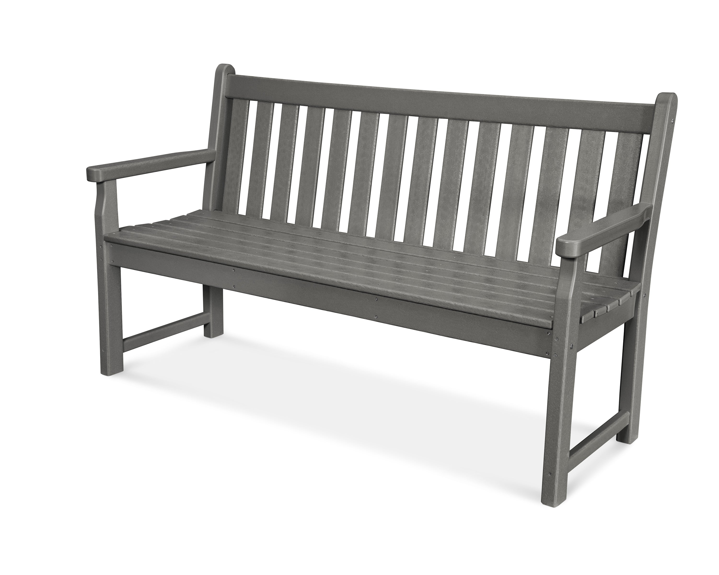 POLYWOOD Traditional 60-Inch Outdoor Garden Bench - Durable All-Weather Resin Furniture for Patio, Deck, or Backyard (Perfect for Relaxing & Entertaining)