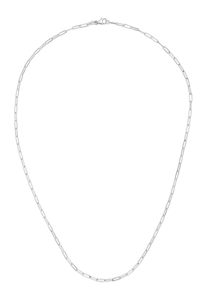 14K Gold 2.1mm Paperclip Chain Necklace - Dainty Minimalist Gold Chain for Women - Perfect for Layering, Everyday Wear & Gift Giving