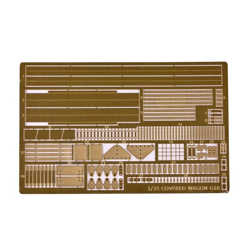 AK Interactive 35502 1/35 Scale German Railway Covered G10 Wagon Model Kit - Perfect for WWII Military Train Dioramas & Historical Model Railroad Displays