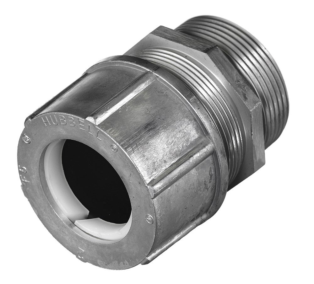 Hubbell SHC1071 Kellems Aluminum Wire Management Cord Connector - Straight Male, 2