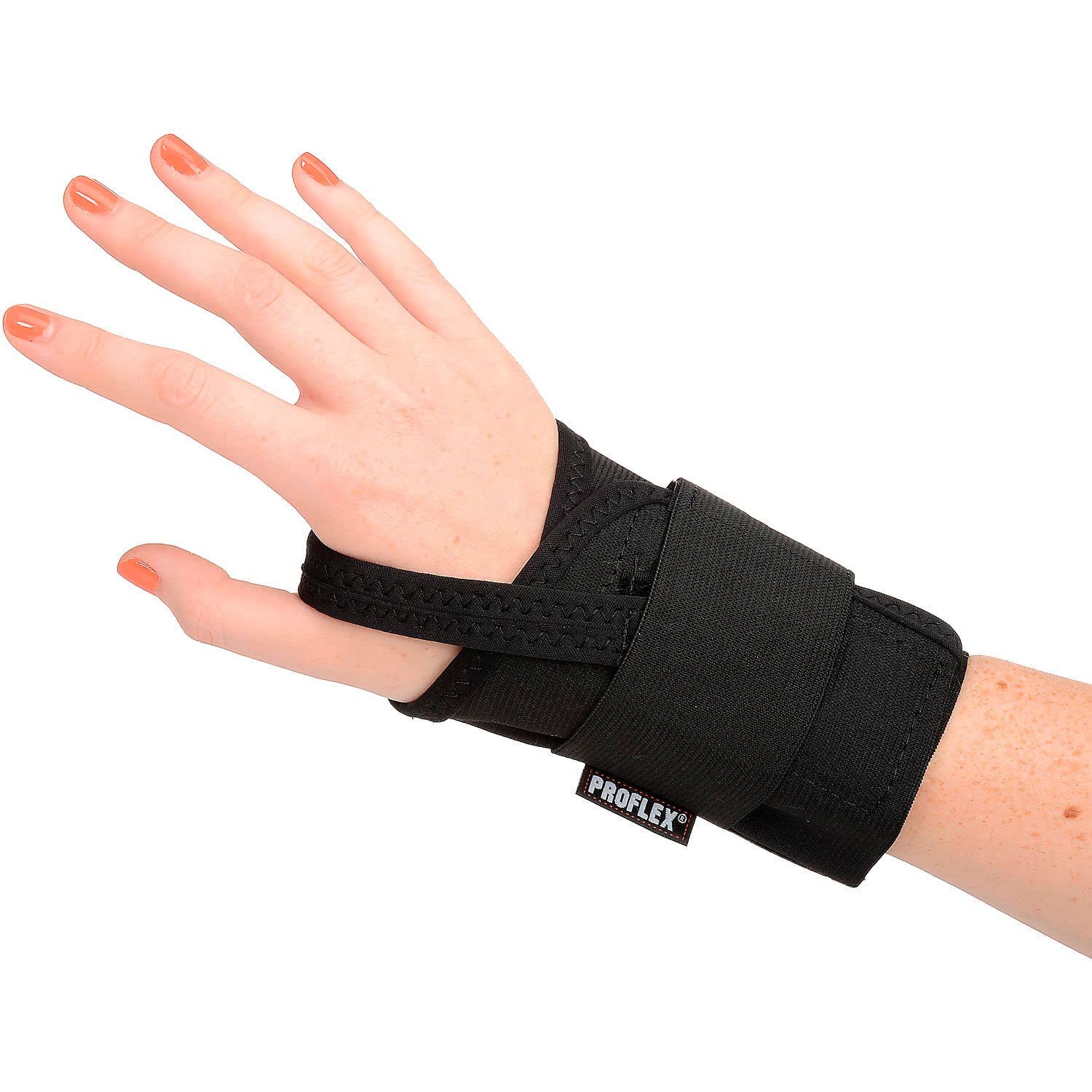 Ergodyne ProFlex Single Strap Wrist Support Brace - Black, Large Size for Right Hand - Comfortable Wrist Stabilizer for Typing, Gaming & Office Work - Carpal Tunnel Relief & Injury Prevention