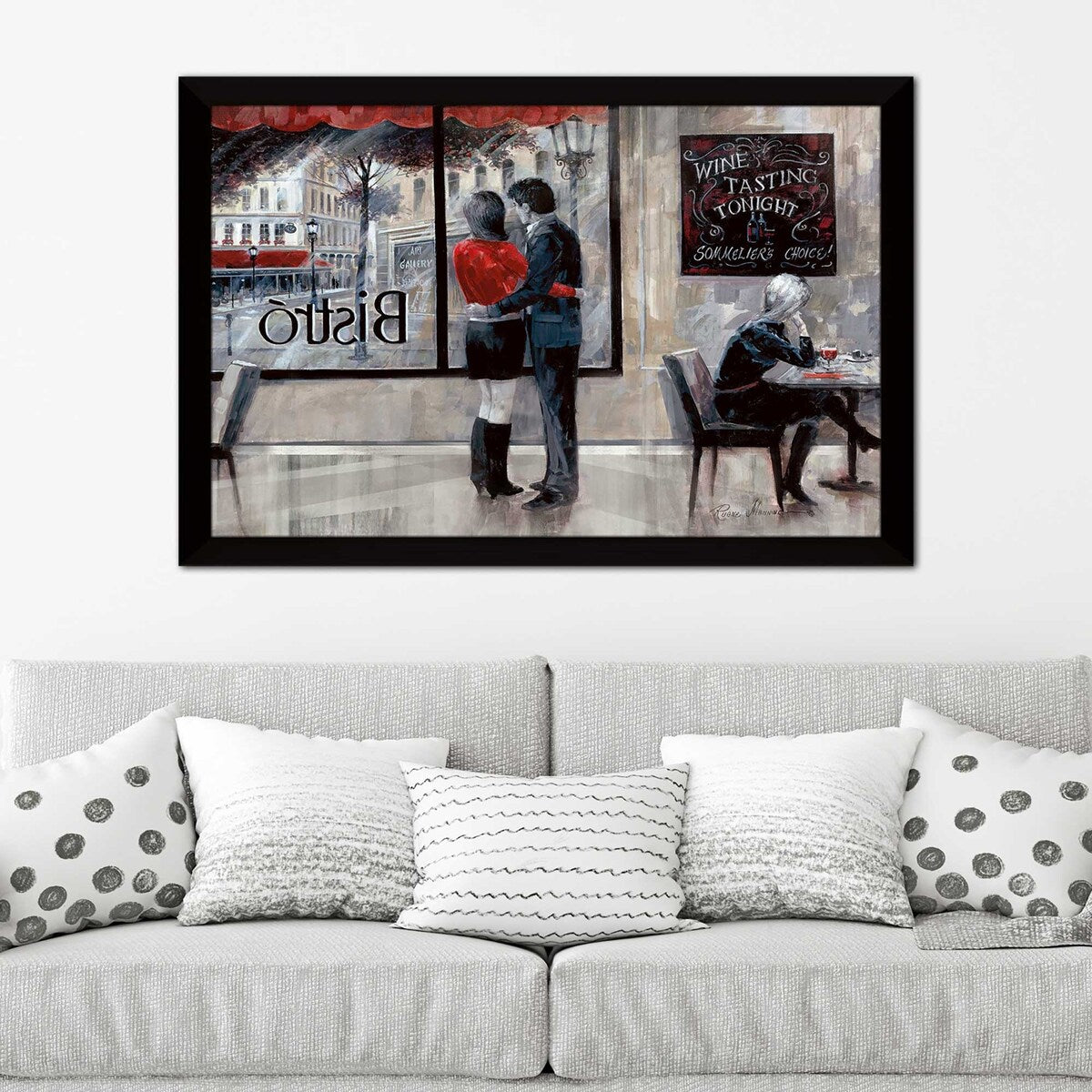 Bistro Romance by Ruane Manning - Premium Acrylic Wall Art Print - Perfect for Dining Room, Kitchen Decor & Home Interior Design