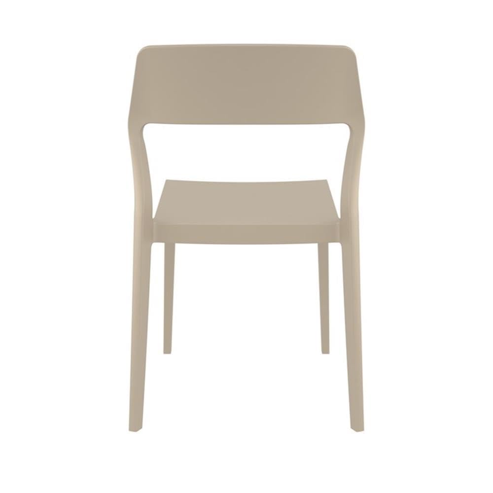 Taupe Snow Patio Dining Chairs (Set of 2) - Weather-Resistant Outdoor Furniture for Garden, Deck, and Poolside Relaxation