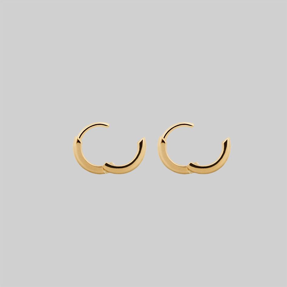 12mm Simple Gold Clicker Hoop Earrings for Women - Minimalist Everyday Jewelry for Casual & Formal Occasions