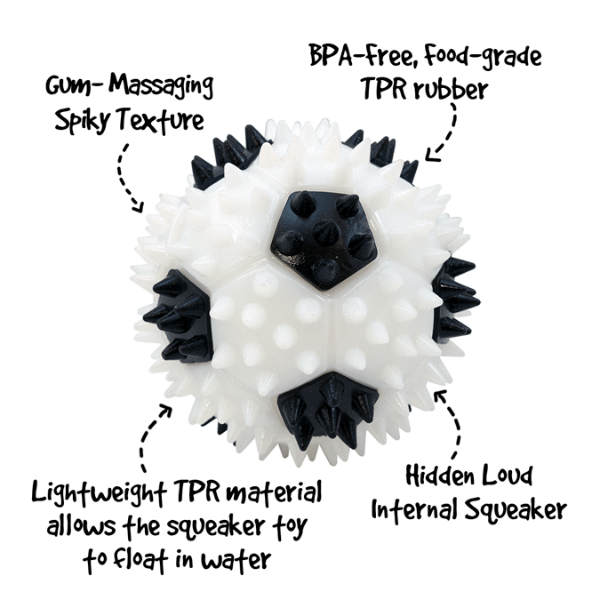 Gnawsome Squeaker Soccer Ball - Durable Dog Toy for Chewing & Play - Perfect for Fetch, Training & Outdoor Activities