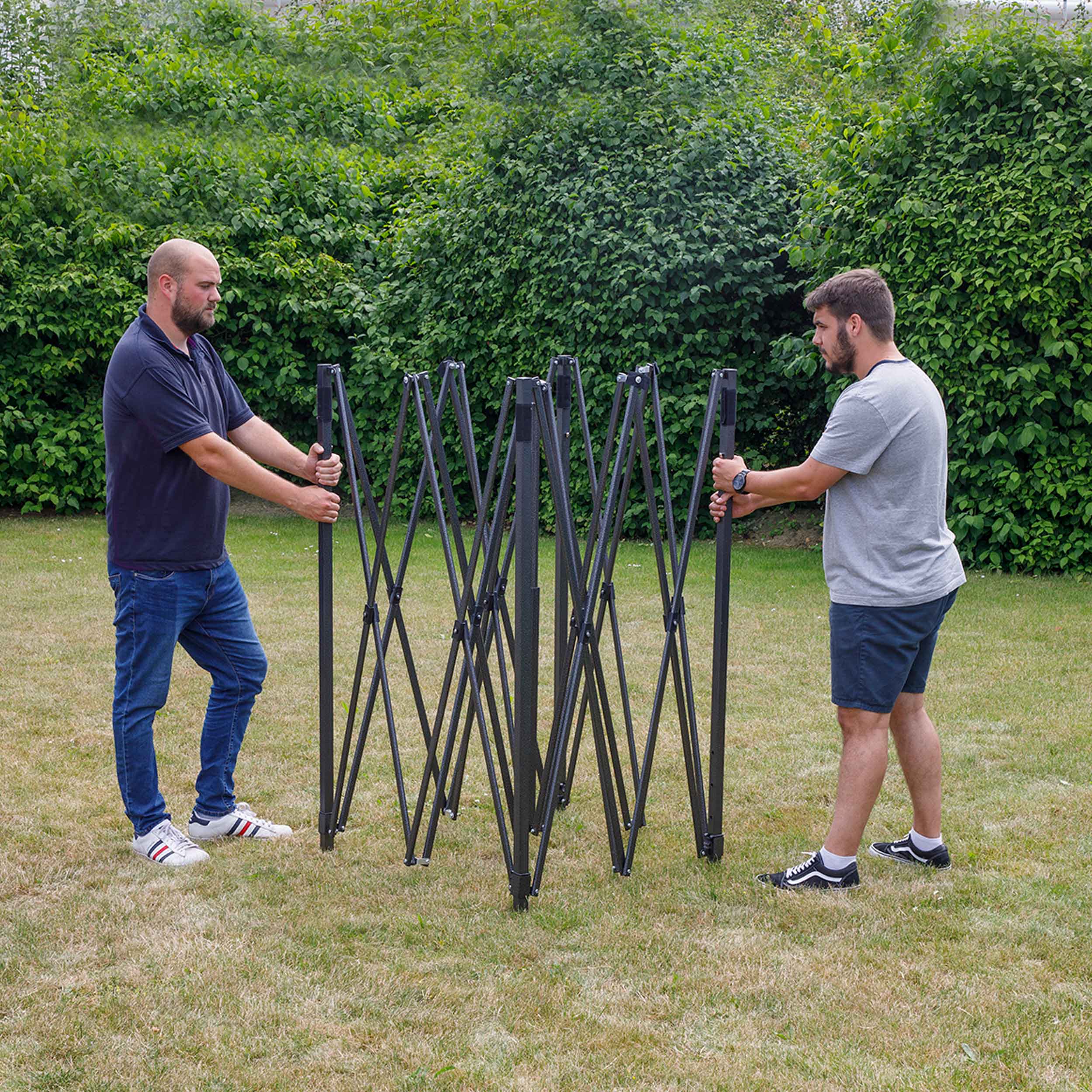 Premium 3x3m Pop Up Gazebo with Water Resistant Canopy - Includes Carry Bag, Stakes & Weight Bags (Grey, DG133) - Perfect for Backyard BBQs, Camping Trips & Outdoor Events