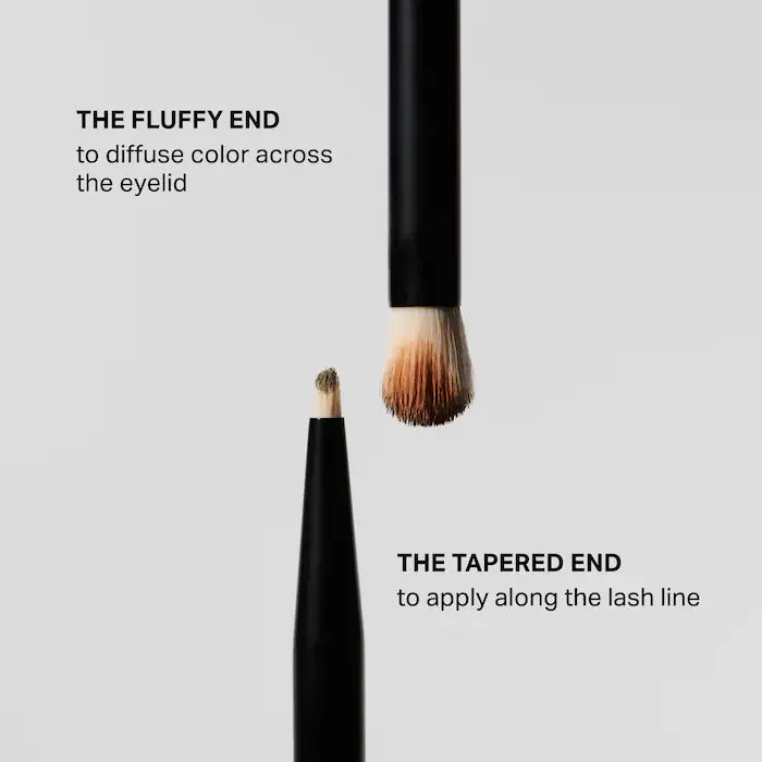 MERIT Dual-Ended Eyeshadow Brush No.2 - Perfect for Smokey Eyes & Precise Blending | Professional Makeup Brush for Seamless Eyeshadow Application