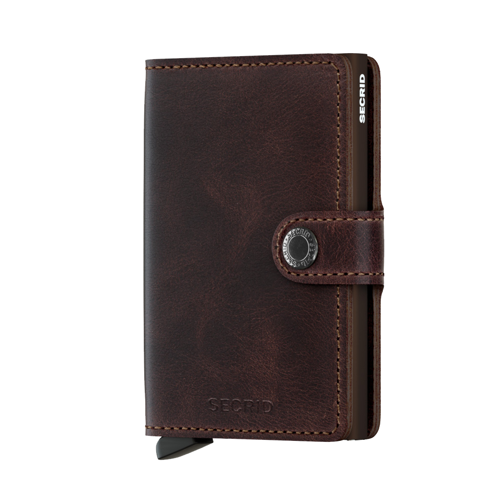 SECRID Vintage Leather Mini Wallet for Women & Men - RFID Blocking Slim Card Holder - Perfect for Travel, Business & Everyday Use