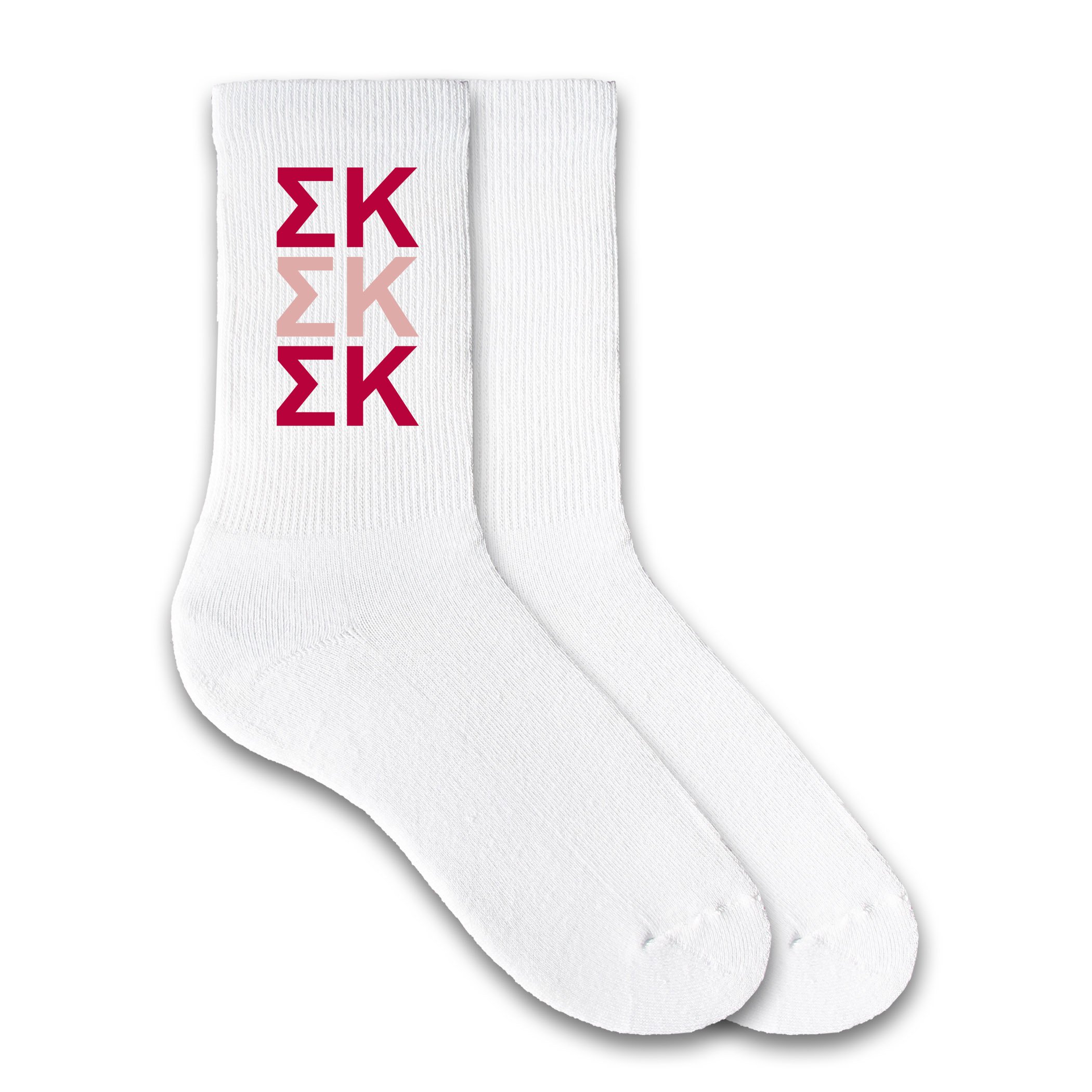 Greek Letter Sorority Socks - Soft Cotton Crew Socks for Sisterhood & College Life