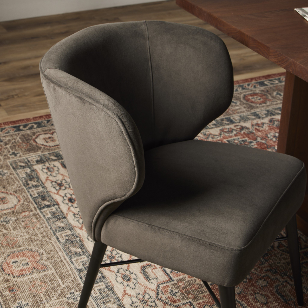 Arianna Modern Dining Chair - Bella Smoke Finish - Stylish & Comfortable for Kitchen, Dining Room, and Office Use