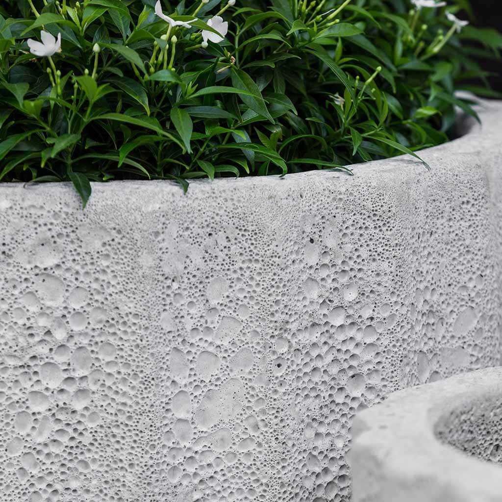 Campania International Maris Planter Set of 3 - White Coral Ceramic Flower Pots for Indoor & Outdoor Plants, Home Garden Decor, Patio, Balcony, and Office Decor
