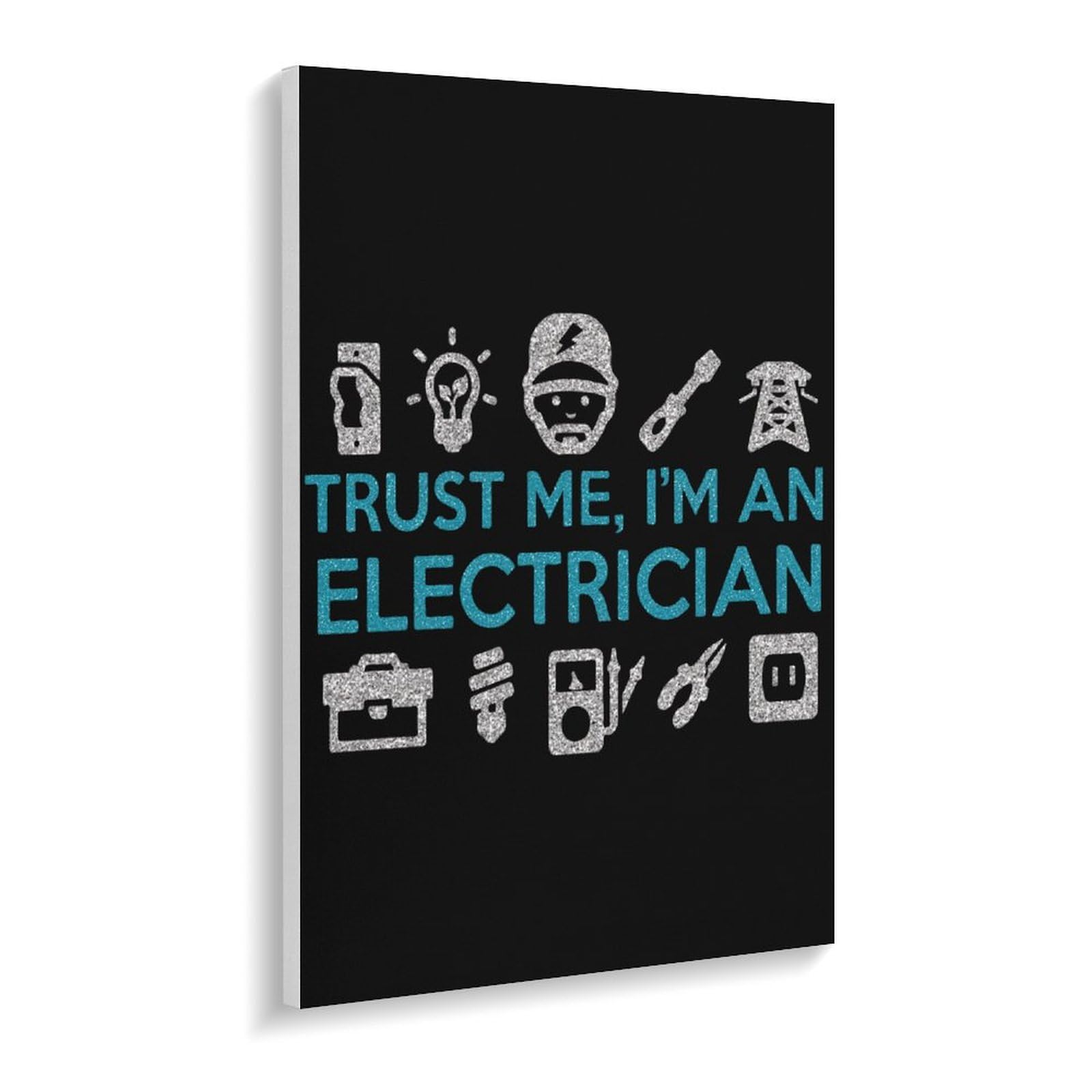 Trust Me I'm an Electrician Paint by Numbers Kit for Adults - Personalized Digital Oil Painting Set with Frame | Creative Gift for DIY Home Decor & Stress Relief