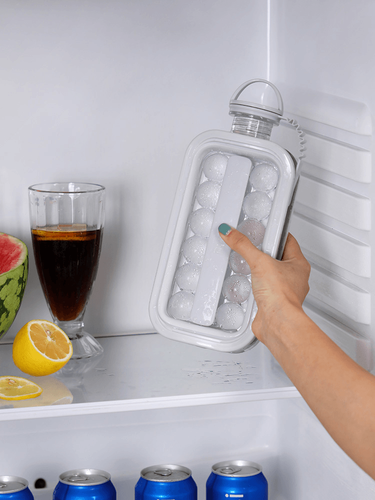Portable Ice Ball Maker for Cocktails & Whiskey - Stainless Steel Ice Mold with Lid - Perfect for Home Bars, Parties & Gifts
